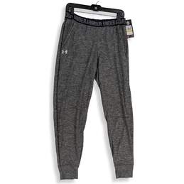 NWT Under Armour Womens Gray Heatgear Loose Fit Pull-On Athletic Jogger Pants S