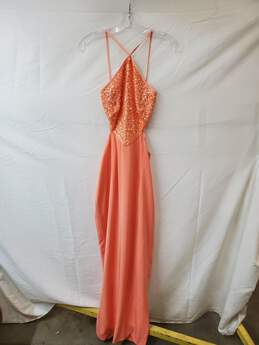 Cache Apricot Long Sleeveless Dress Women's Size 8 NWT