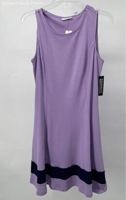 New York & Company Womens Purple Sleeveless Scoop Neck A-Line Dress Sz M w/ Tags
