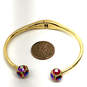 Designer Kate Spade Gold-Tone Multicolor Ball Crystal Marmalade Bracelet image number 3