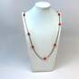 Designer J. Crew Gold-Tone Long Faceted Link Chain Beaded Necklace image number 1