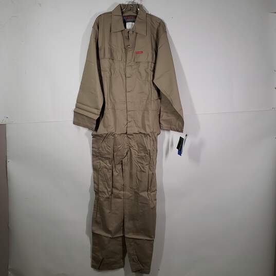 NWT Mens Flame Resistant Cotton Long Sleeve One-Piece Overalls Size Medium image number 1