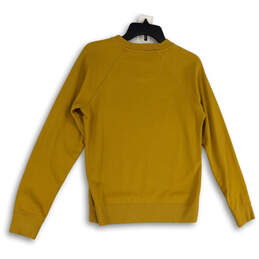 Womens Yellow Stretch Crew Neck Long Sleeve Pullover Sweatshirt Size Small alternative image