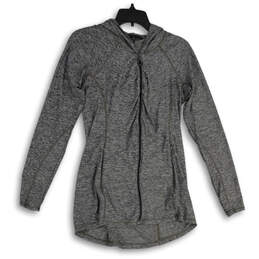 Womens Vitamin Sea Gray Heather Hooded Full Zip Activewear Jacket Size M