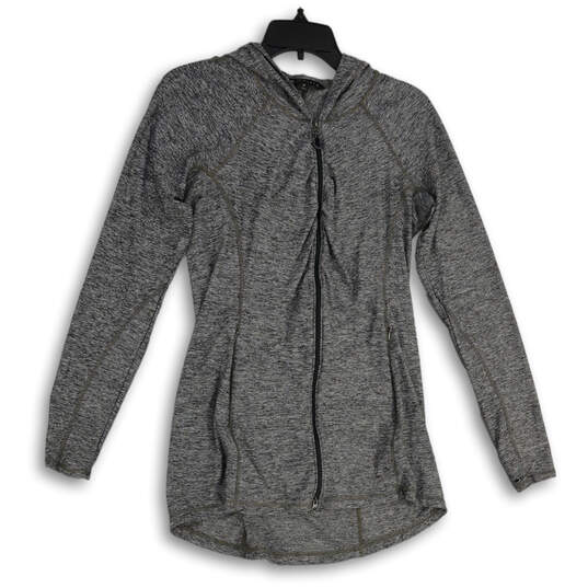 Womens Vitamin Sea Gray Heather Hooded Full Zip Activewear Jacket Size M image number 1