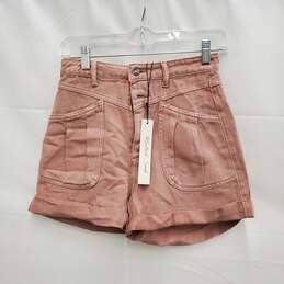 NWT Mustard Seed WM's 100% Cotton Denim Peach Color Shorts Size S