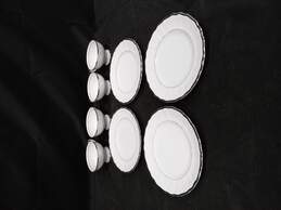 Harmony House Silver Sonata Salad Plates & Cups 8pc Bundle