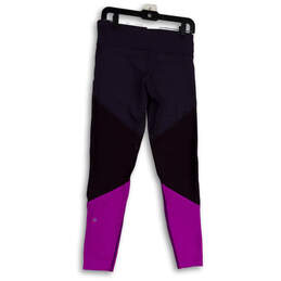 Womens Multicolor Elastic Waist Pull-On Compression Ankle Leggings Size M alternative image