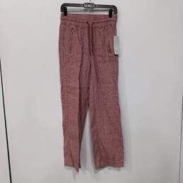 Women's Athleta Pink Activewear Linen Pants Sz 2 NWT