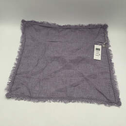 NWT Womens Purple Puckered Organic Linen Bandana Square Scarf One Size