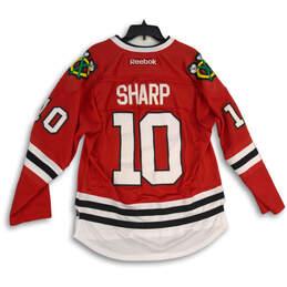 Mens Red Chicago Blackhawks Patrick Sharp #10 Hockey NHL Jersey Size L alternative image