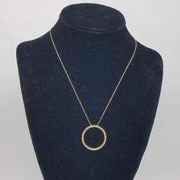 OR 14k Gold Disc Pendant Necklace 1.8g