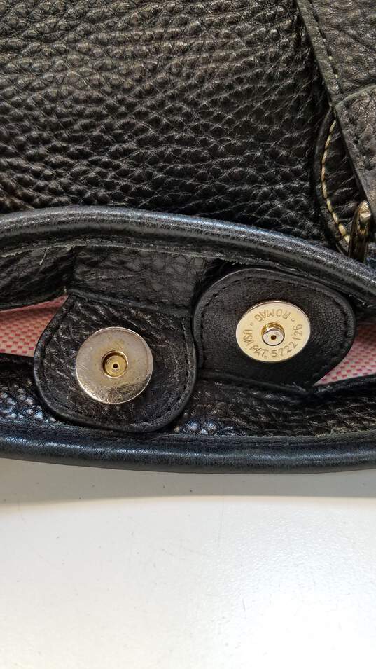 Dooney & Bourke Black Pebbled Leather Double Zip Pocket Tote Bag image number 3