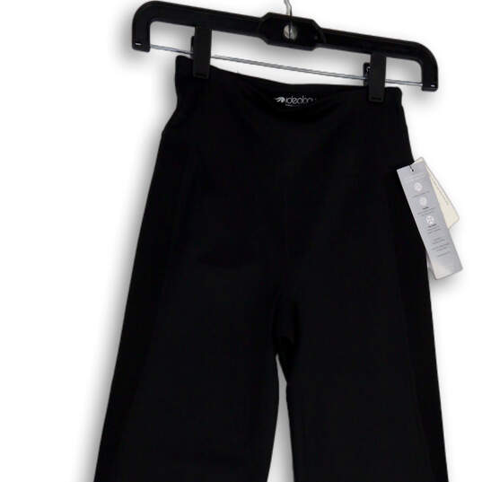 NWT Womens Black Flat Front Elastic Waist Pull-On Activewear Pants Size XS image number 3