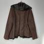 Brown Faux Shearling Jacket Women's Size L image number 2