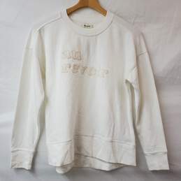 Madewell White Pullover Sweatshirt Women's Small