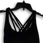 Womens Black Round Neck Spaghetti Strap Sleeveless Mini Dress Size 10 image number 4