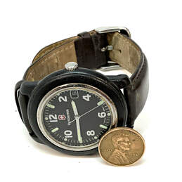 Designer Victorinox Swiss Army Silver-Tone Round Dial Analog Wristwatch alternative image
