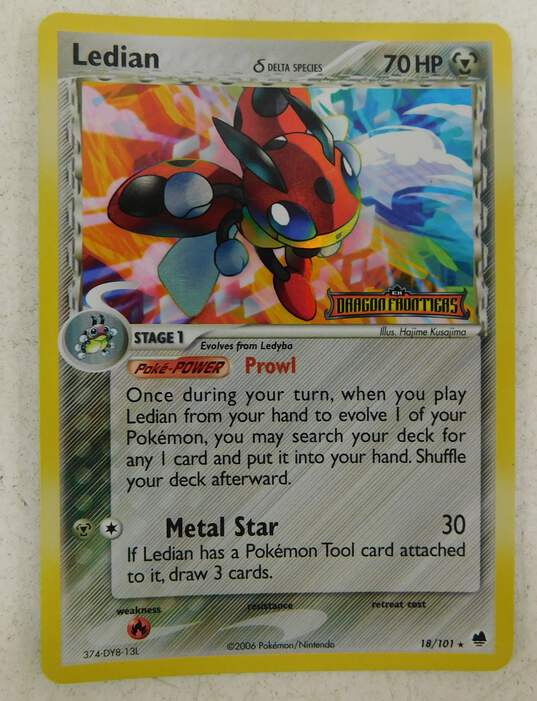 Pokemon TCG Ledian Ex Dragon Frontiers Stamped Reverse Holo Rare 18/101 image number 1