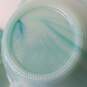 Avon Teal Milk Glass Pitcher & Bowl image number 4