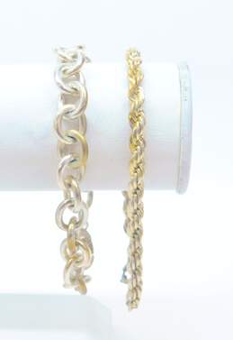 925 Sterling Silver Variety Chain Bracelets 42.9g