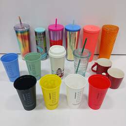 Bundle of Assorted Starbucks Cups & Mugs ( Some w/ Lids & Straws ) alternative image