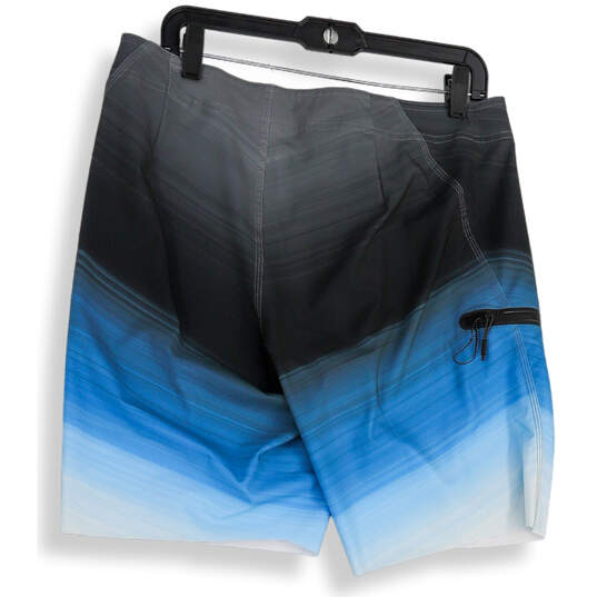 NWT Mens Multicolor Zipper Pocket Elastic Waist Board Shorts Size 33 image number 2