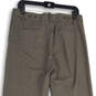 Womens Gray Brown Striped Flat Front Slash Pocket Wide Leg Dress Pants Sz 8 image number 4
