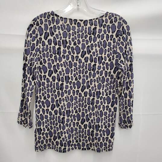 Boden WM's Gray & Black Cheetah Print Blouse Size 4 image number 2