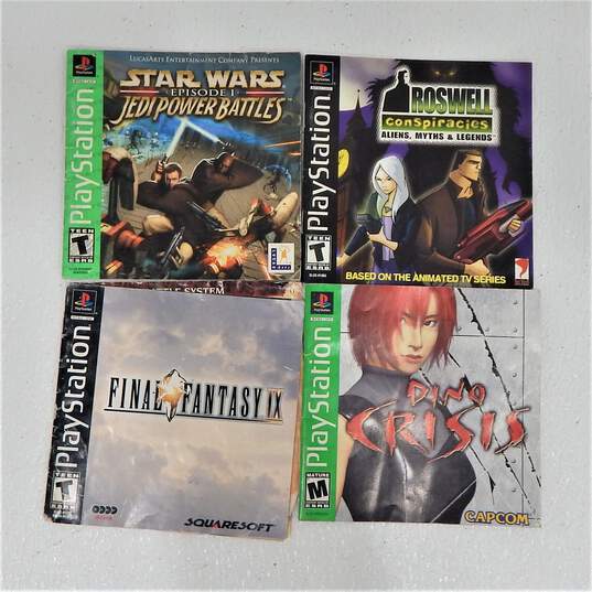 16 Sony PlayStation PS1 Game Manuals Final Fantasy IX 9, Dino Crisis image number 4