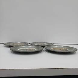 The Great American Revolution Pewter Collector Plates 4pc Lot alternative image