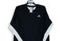 Mens Black White ClimaCool Long Sleeve Crew Neck Pullover T-Shirt Size XL image number 3