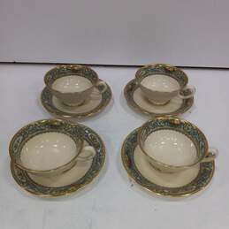 8pc Set of Lenox Autumn China Tea Cups & Saucers