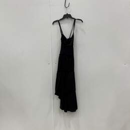 NWT Womens Black Sweetheart Neck Monogram Tiered Fit & Flare Dress Size 4 alternative image