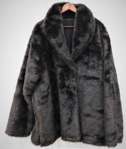Vintage Tudor Court by Haband Women's Brown Faux Fur Button Down Coat Size 3X