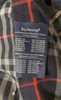 Vintage Burberry Women Navy Blue Trench Coat Size 12 image number 4