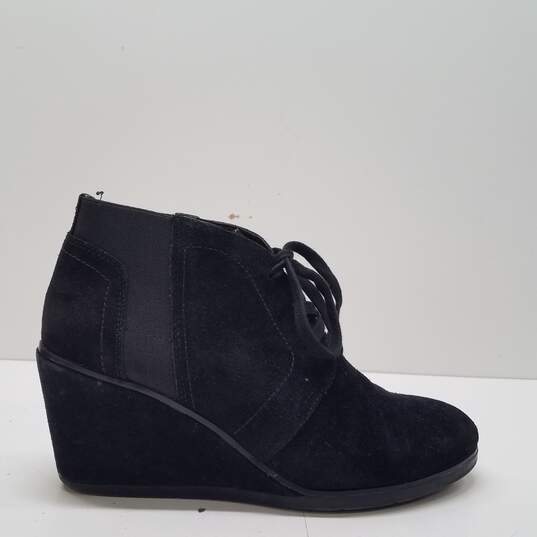 Franco Sarto Black Suede Wedge Ankle Boots Women's Size 8.5 M image number 1