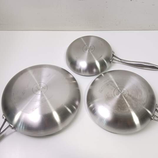 Lolykitch Stainless Steel Frying Pans Assorted 3pc Lot image number 3