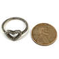 Designer Pandora S925 ALE 52 Sterling Silver Rhinestone Heart Band Ring image number 4