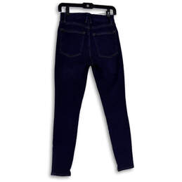 Womens Blue Denim Dark Wash 5-Pocket Design Skinny Leg Jeans Size 2/26 alternative image