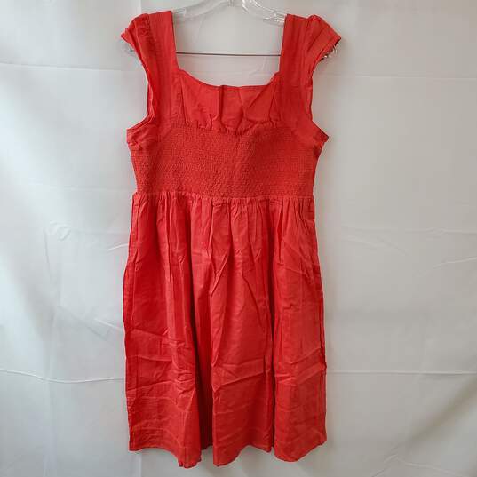 Bright Orange Cotton Dress Size 14 image number 2