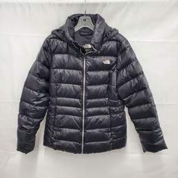 North Face WM's Waterfowl Down Black Hooded Puffer Jacket Size L
