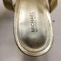 Michael Kors Tricia Leather Sandals Pale Gold 10 image number 9