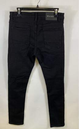 NWT Waimea Mens Black Denim Zipper Pocket Mid Rise Skinny Leg Jeans Size 32 alternative image