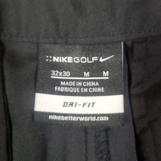 Mens Dri Fit Flat Front Slash Pockets Straight Leg Golf Chino Pants Size M 32X30 image number 4
