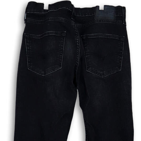 Mens 511 Black Medium Wash Denim Pockets Straight Leg Jeans Size 32x34 image number 4
