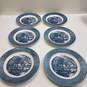 Currier and Ives Dinner Plates Lot of 6 Royal China 10in Plates image number 4