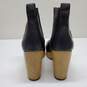Madewell Marco Black Leather Chelsea Booties Wooden Platform Heel Women's Size 9 image number 4
