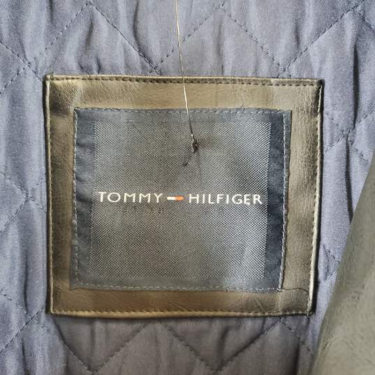 Tommy Hilfiger Men's Black Leather Jacket SZ L image number 5