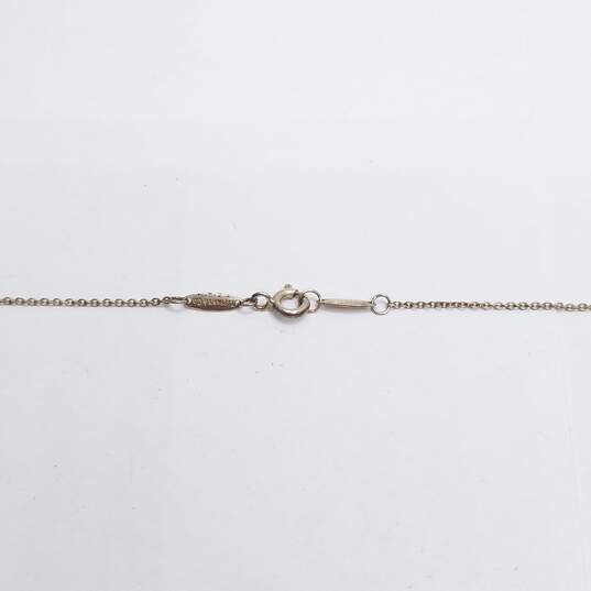 Tiffany & Co. Elsa Peretti 925 Silver Bean Pendant Necklace W/Bag/COA 3.9g image number 6